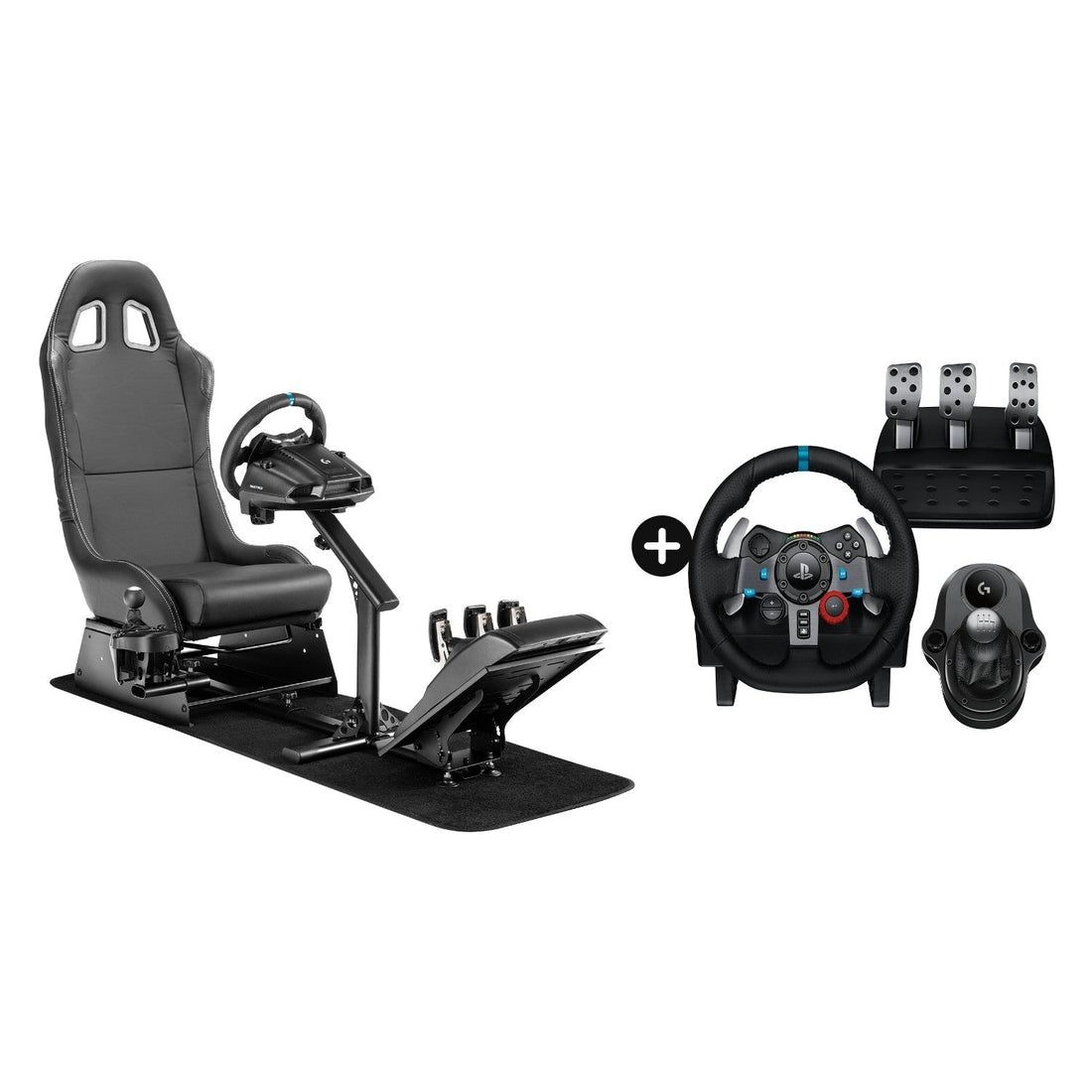 Cockpit Turismo Negro con volante Logitech G29 SE