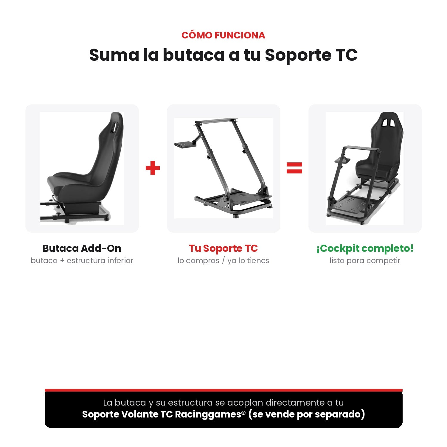 Butaca + Base Add-On para Soporte TC
