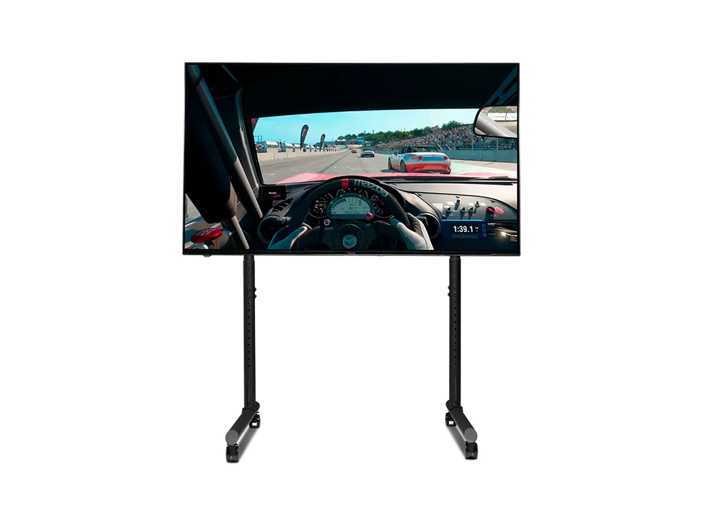 Round Tube Freestanding Single Monitor Stand