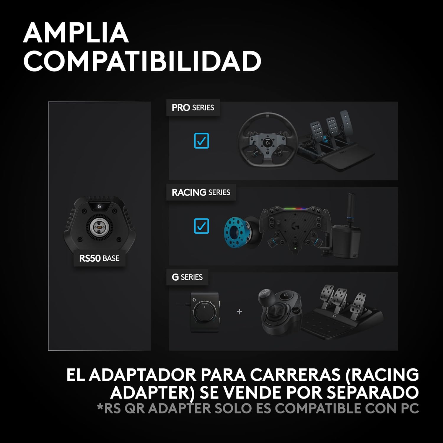 Volante de carreras Logitech RS50 System
