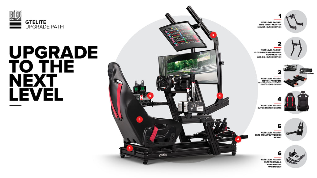 GTElite Aluminium Simulator Cockpit - Wheel Plate Edition