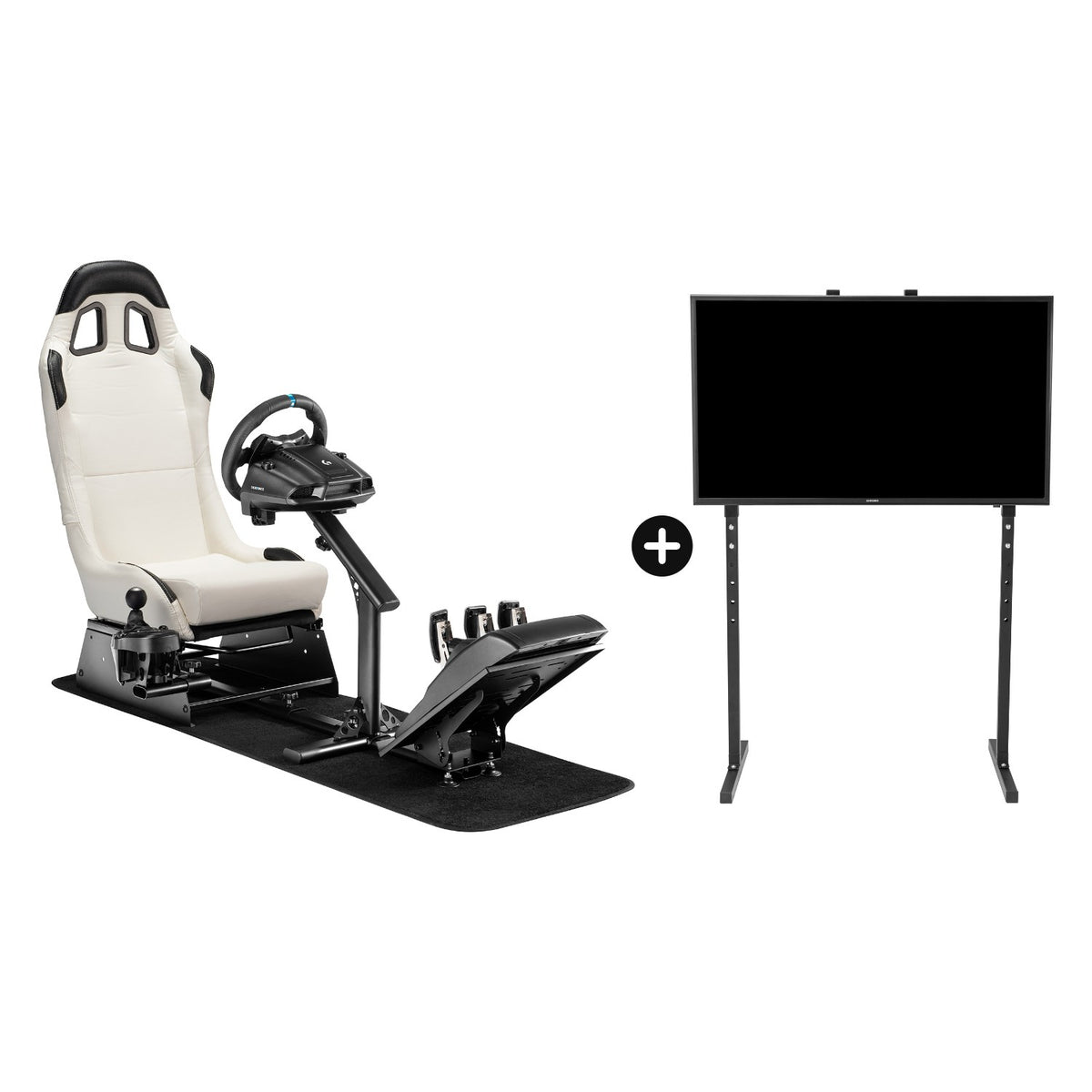Pack Cockpit Turismo Blanco + Soporte TV