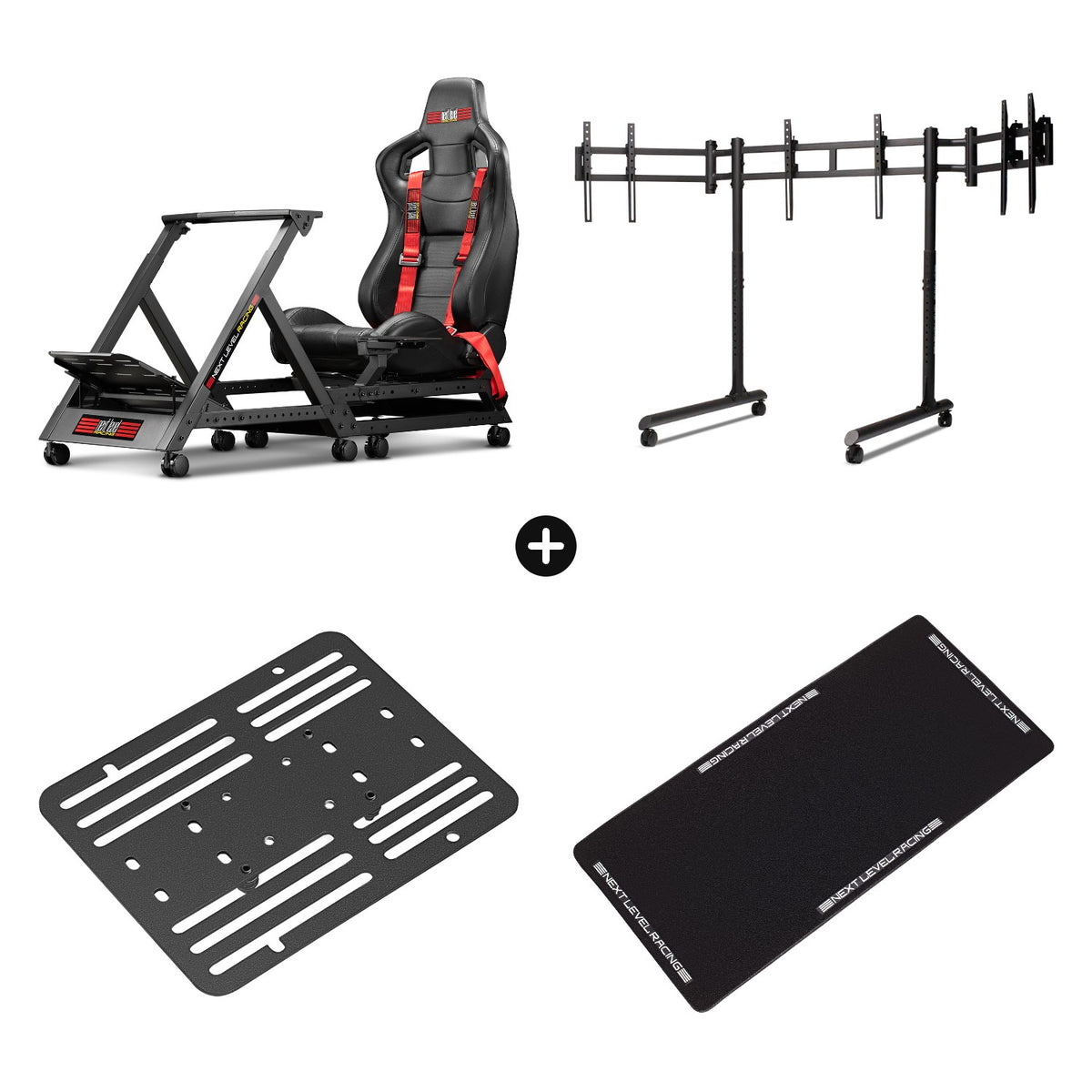Pack GTtrack Full: Cockpit + Round Tube Triple + Handbrake Plate + XL Floor Mat