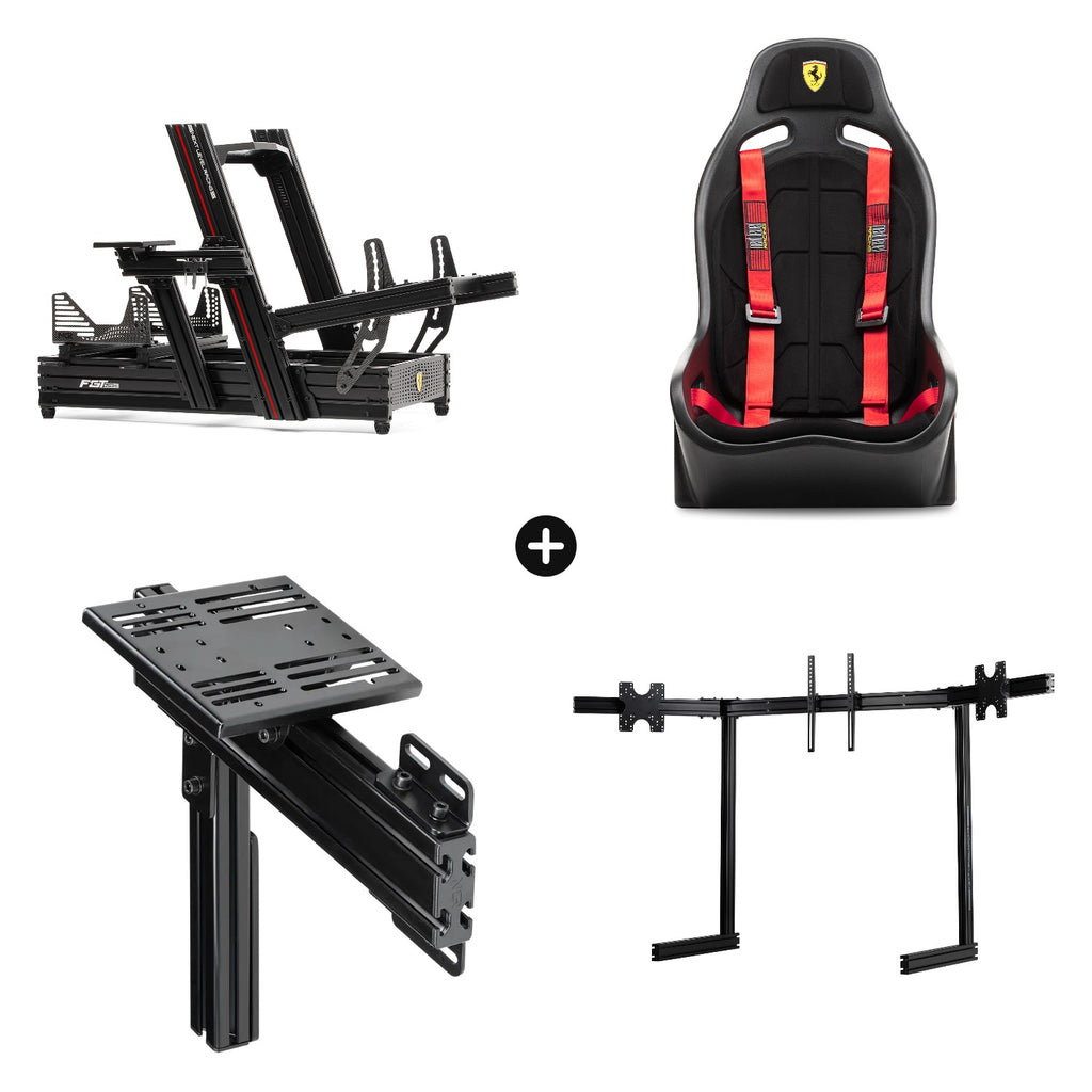 Pack Scuderia Ferrari Full: F-GT Elite 160 + ES1 + Elite Shifter + Triple Monitor Stand